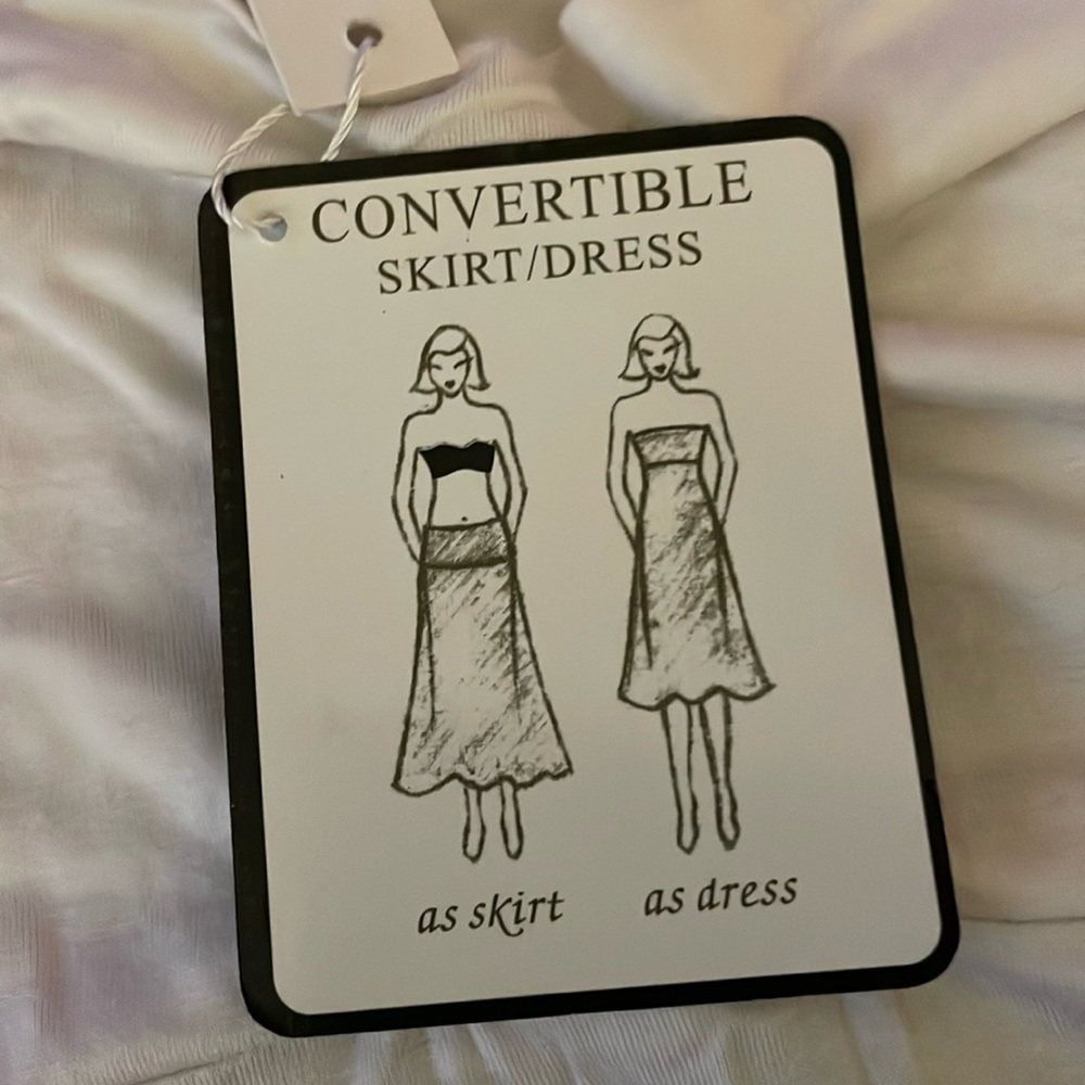 Large brand new white sundress can be worn as a skirt or a dress